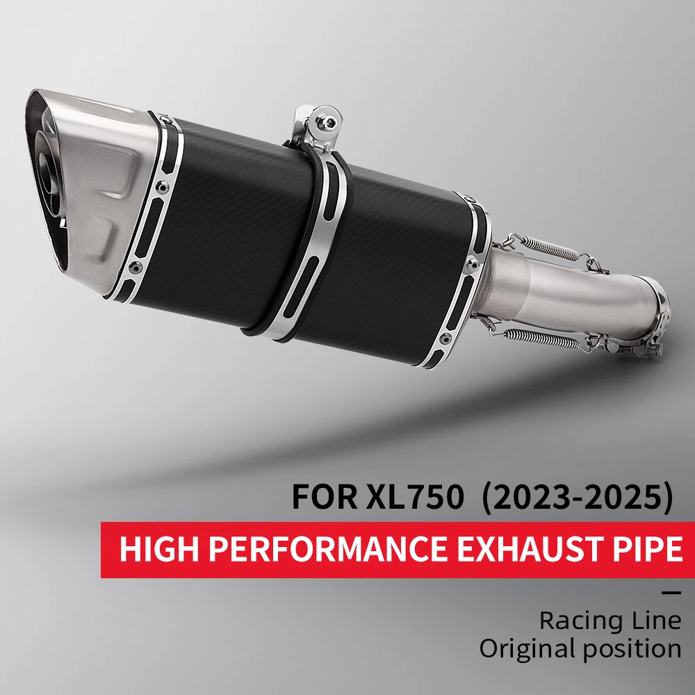 

Slip-On for XL750 Motorcycle Exhaust System Modified Exhaust 51MM Interface Mid Link Pipe Racing Line