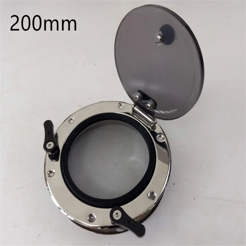 316L Stainless Steel Round Shape Portlight Side Window Porthole Hatch Window Marine Boat Marine Accessories Vessel Attachments