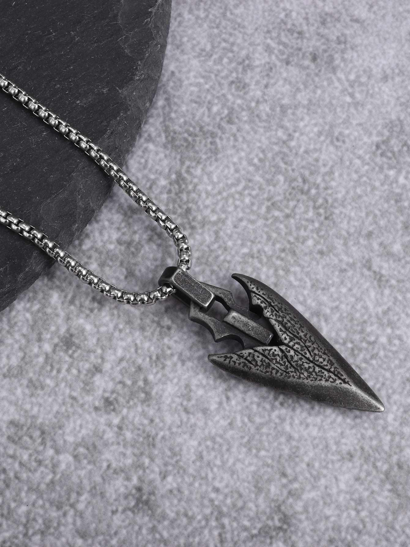 Norse Mythology Celtic Weapons Spear Head Pendant Ancient Silver color Necklace for Men Retro Punk Hip Hop Trend Jewelry