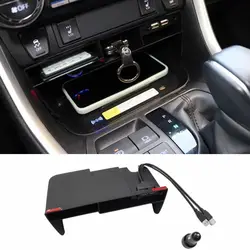 Center Console Organizer For Toyota RAV4 2024 2023 2021 2020 2019 Accessories, Tray Insert Divider Storage Box With 2 USB Ports