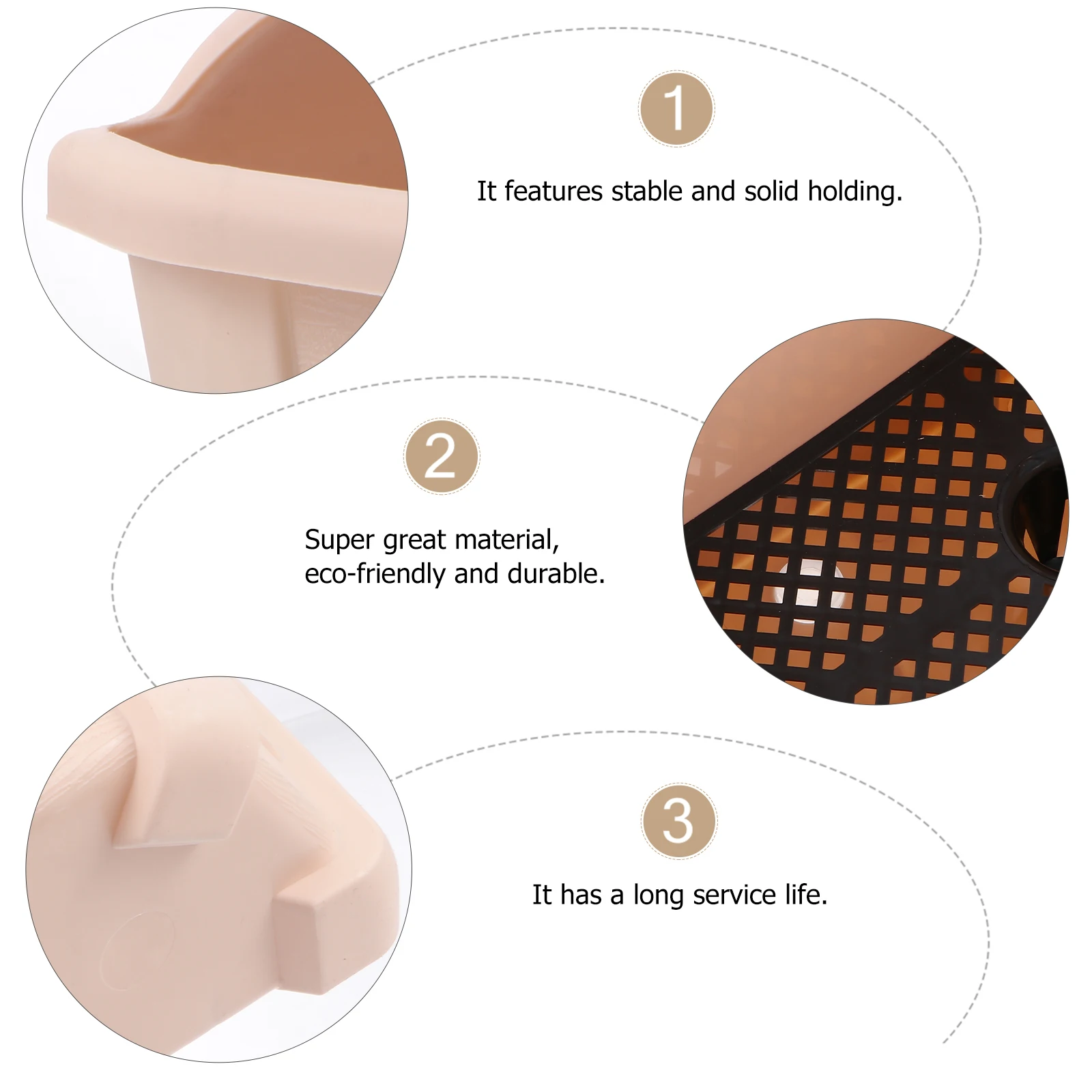 1 مجموعة شبه دائرية الحائط اناء للزهور البلاستيك زارع معلق للنباتات مقاومة للصدأ توفير المساحة حامل النبات حديقة