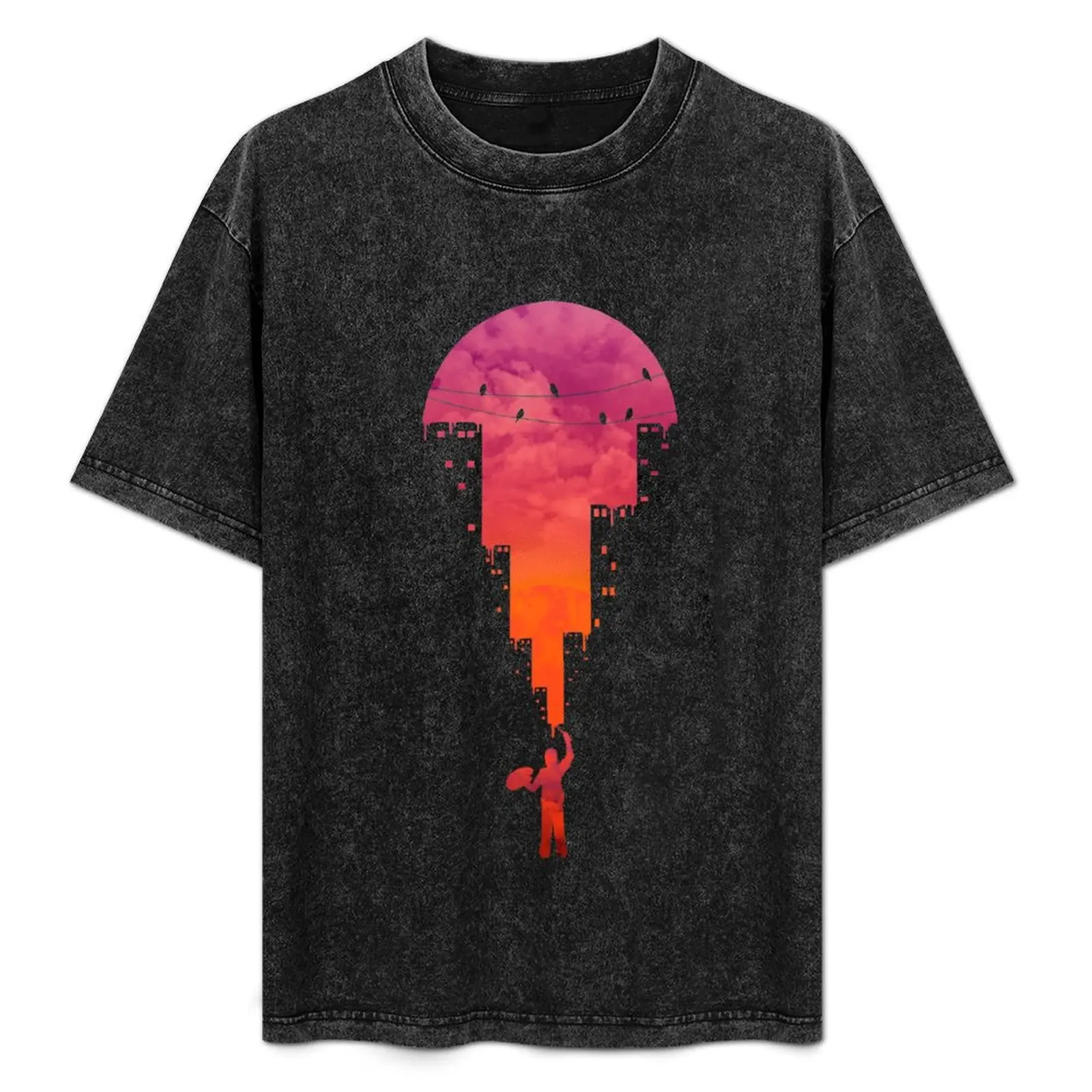 

Sunset Painter T-Shirt anime stuff tops shirts graphic tee oversized t shirt mens designer t shirt