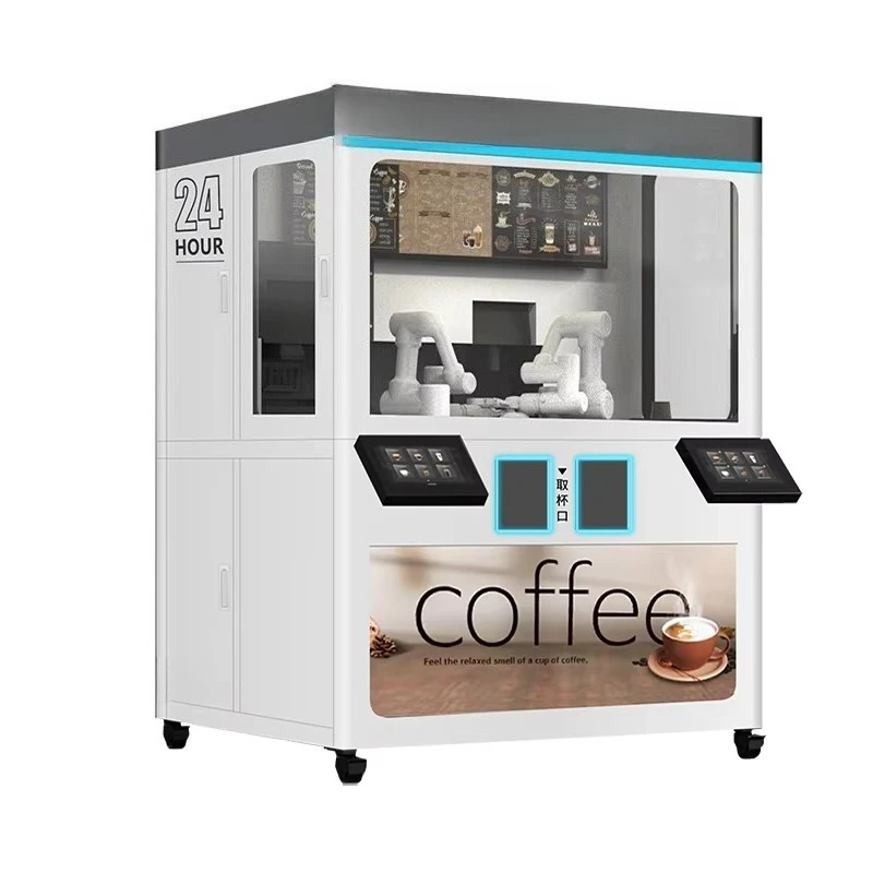 Customized Robot Coffee Machine Barista Kiosk 5kg Payload Vending Robot For Commercial Use