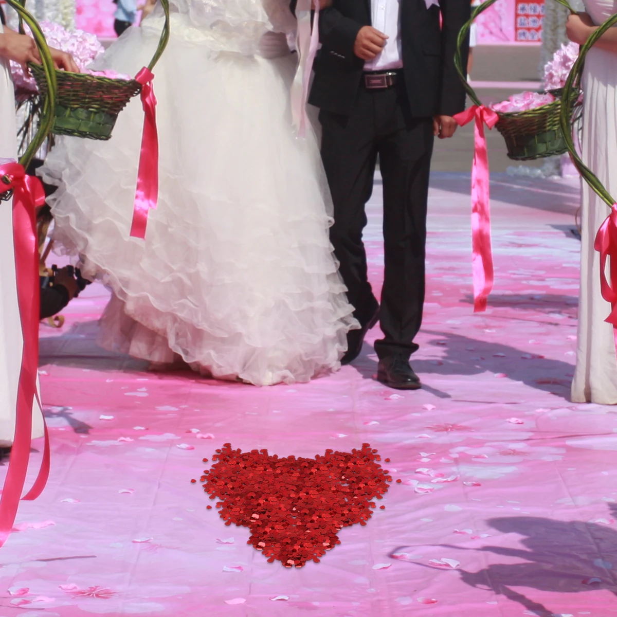 

2 Packs Decorations Wedding Ornaments Party European and American Table Confetti Heart