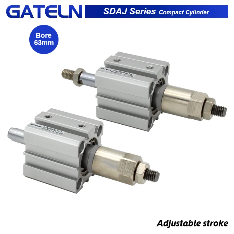 

SDAJ63 Adjustable stroke compact air cylinder double acting SDAJ63X75-50 SDAJ63X20-20 SDAJ63X40-30