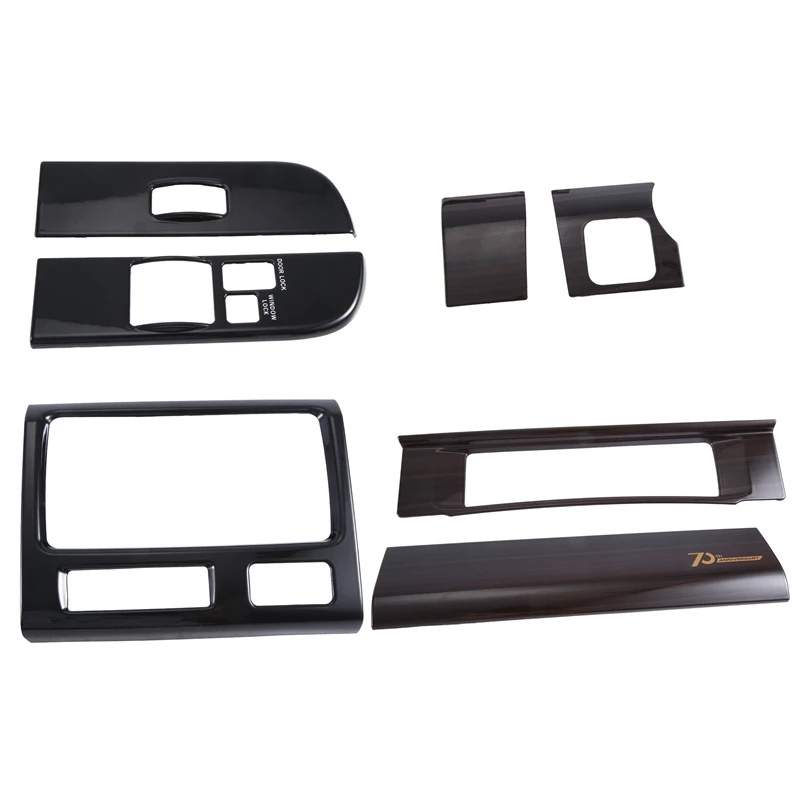 7 PCS Car Interior Wooden Penal Cover As Shown ABS For Toyota Land Cruiser 70 Series LC70 LC76 LC79 FJ70 FJ76/79 LHD 70Th