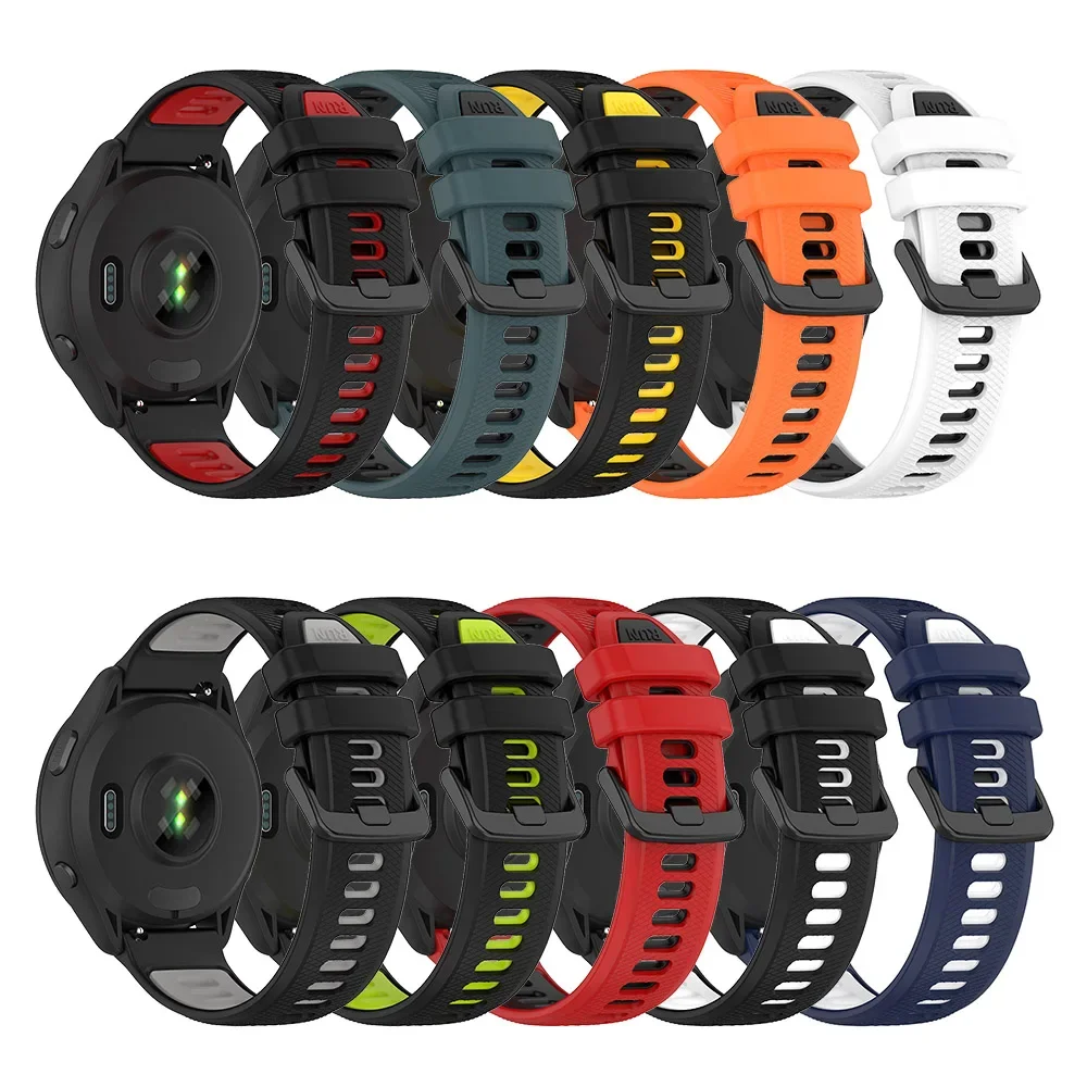 

18mm 20mm 22mm Silicone Strap For Garmin Forerunner 265 265S 255 255S Venu Vivoactive 5 Smart Watch Band For Huawei/Amazfit