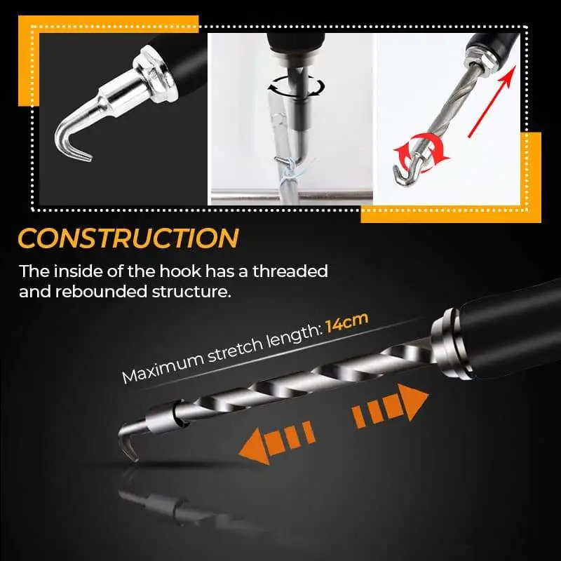 New Semi-Automatic Rebar Tying Machine Wire Knoting Pliers Straight Pull Bar Binding Hook Construction Site Winding Tool