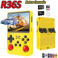 R36S Game Console Linux System 128G Portable Video Consoles 3.5 Inch IPS Screen with Retro Games Pocket Handheld Game Players