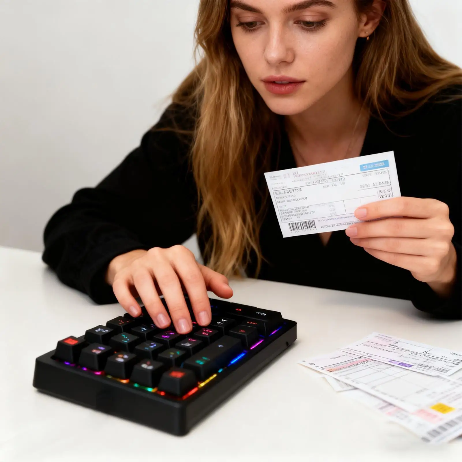 

K18 Number Keypad USB Mechanical Compact Keyboard 21 Keys Wireless Blue Tooth Wired 2.4G Numeric Keypad With RGB LED Backlit ﻿