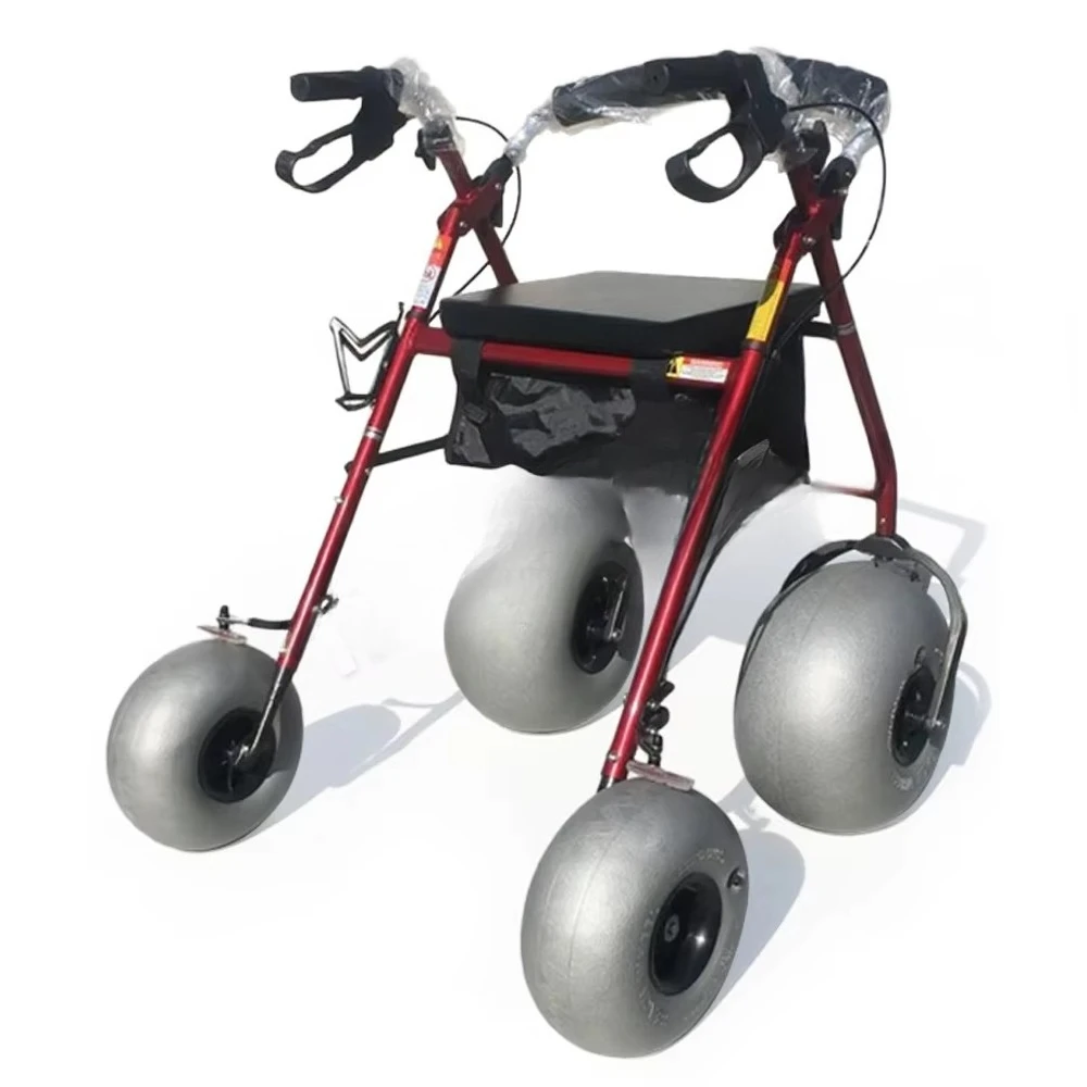 Best-selling beach walker standard for mobile foldable mobility aids with sand tires for physical therapy