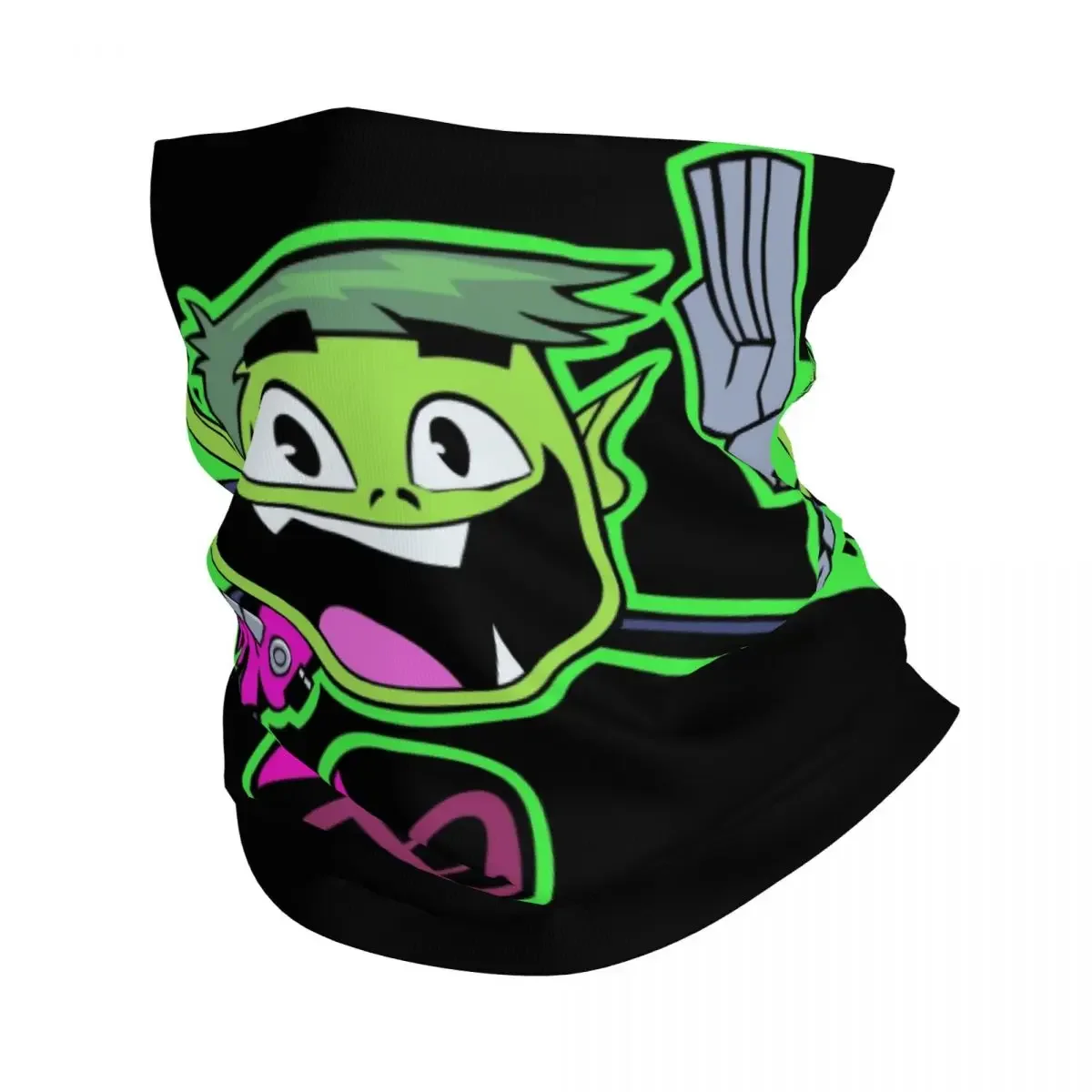 Teen Titans - Beastboy Running Bandana Neck Gaiter Printed Mask Scarf Warm Cycling Scarf Riding Unisex Adult Windproof