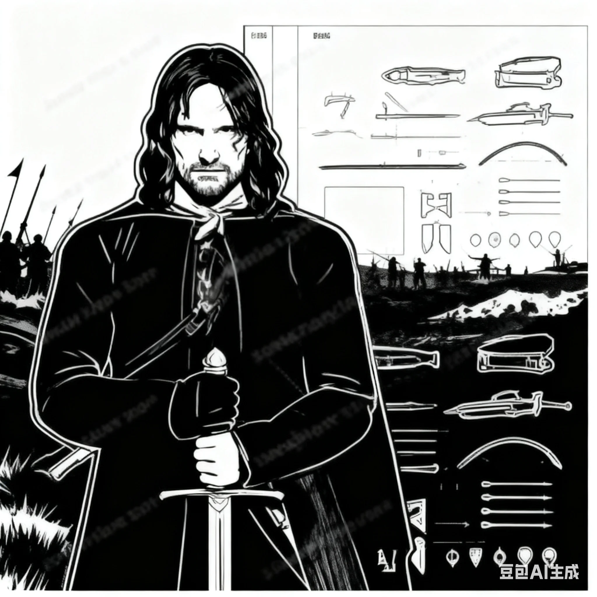 

Queen Studios INART QS Оригинальный 1/6 арагон, посаженные волосы, нежный человек, экшн-фигурка, мини-плащ, декор, 12 дюймов, полный комплект, модель солдата