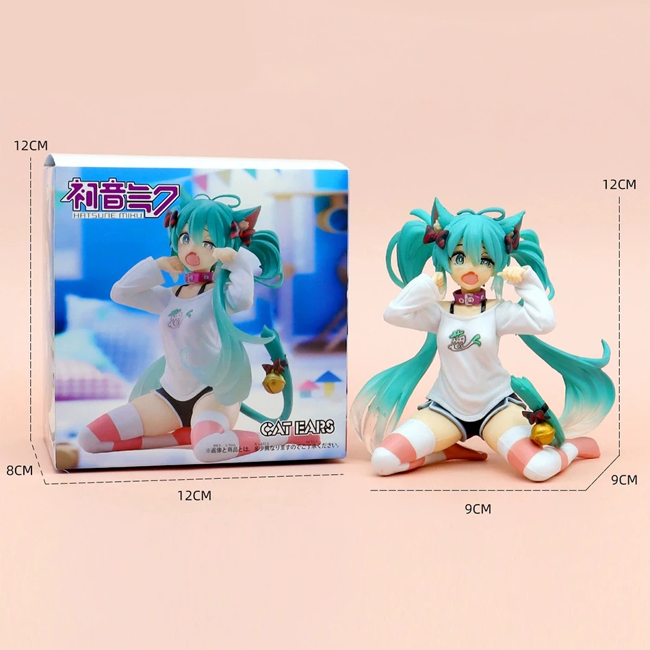 12-22cm Miku Anime Figure Desktop Cute Cinnamoroll Hatsune Kwaii Style Anime Figure Toys PVC Model Collector Doll Birthday Gifts image 3