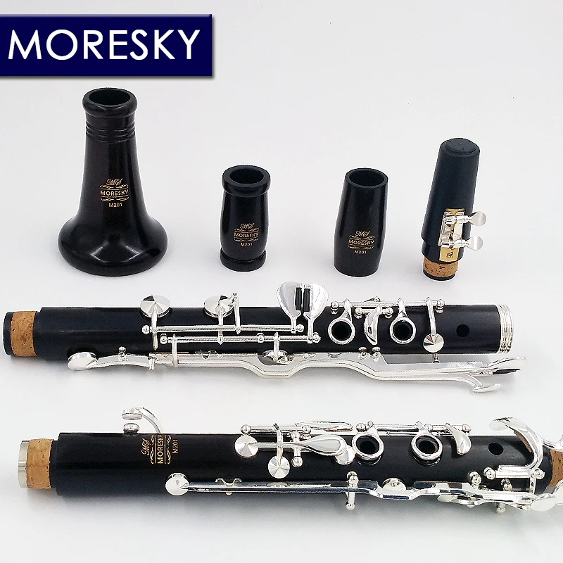 MORESKY Oehler System clarinet G Tune Ebony clarinet Silver plated keys M201