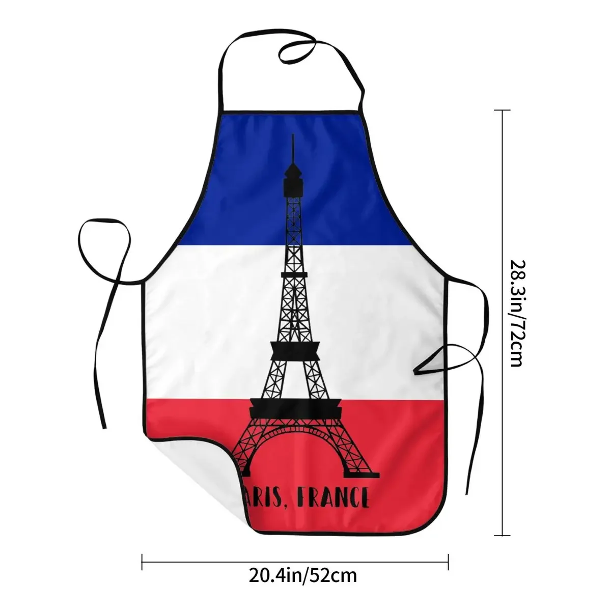 Paris France Eiffel Tower Flag Bib Apron Women Men Unisex Kitchen Chef Tablier Cuisine for Cooking Baking Gardening