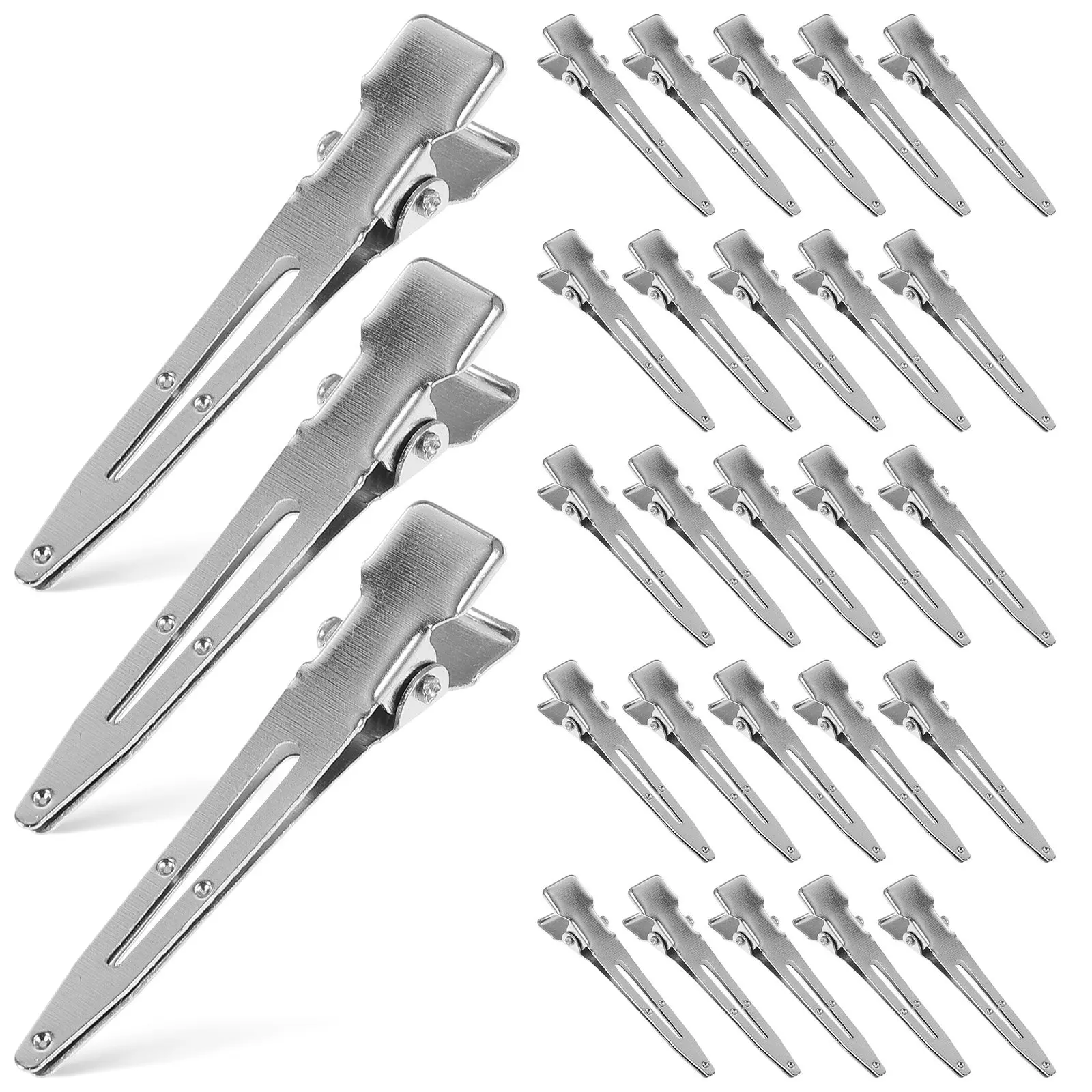 50Pcs Hairpin Material Metal Alligator Clips Single Prong Rust Resistant Salon Home Use Hair Bow DIY Accessories