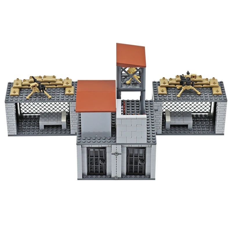 MOC Militaire Beperkte Gebied Bouwstenen Speelgoed Getransformeerde Wapens Bakstenen Speelgoed Bouw Blokken Speelgoed voor Jongens Geschenken