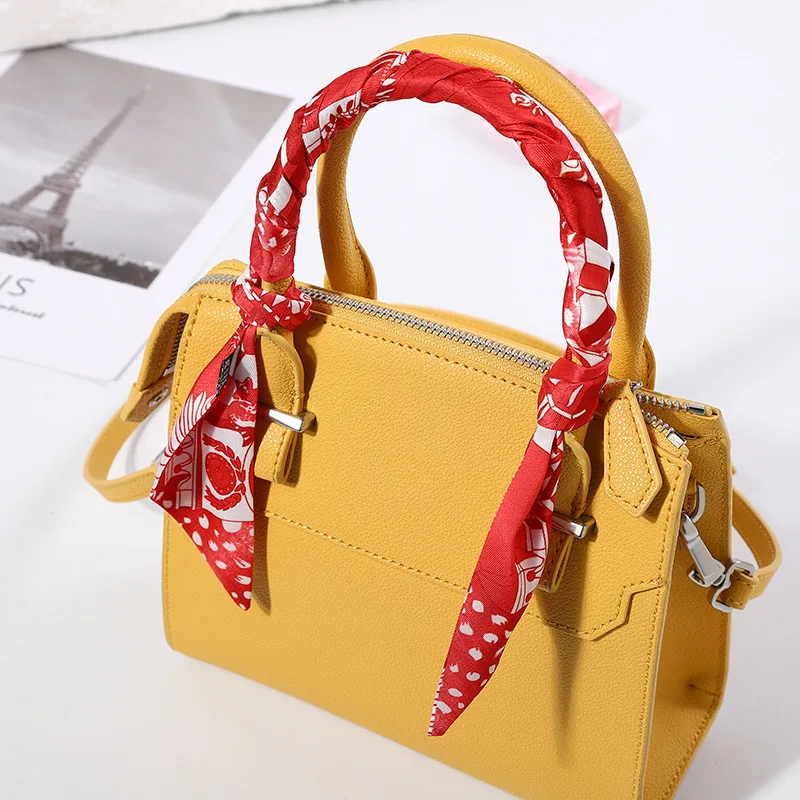 Koreanische Version von Seidenschal Retro Kleiner Schal Gebundene Tasche Dekoration Vielseitiger doppelseitiger Twill Streamer Mädchen Geschenk Großhandel