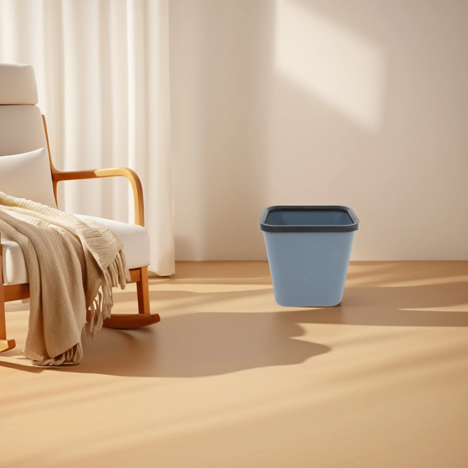 

8L Trash Can Plastic Thickened Square Waste Bin For Home Office Hotel Bathroom Kitchen Dorm Room Use Small Garbage Bin