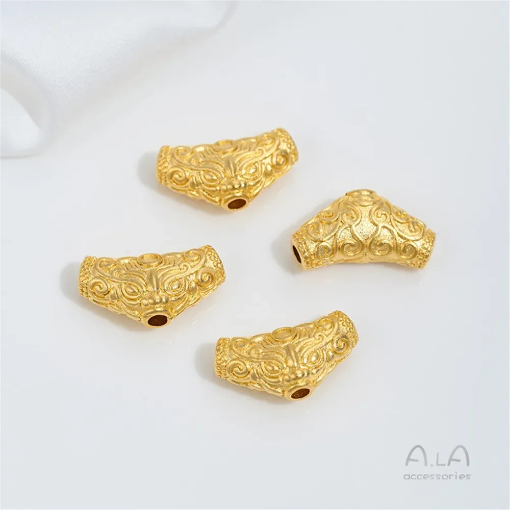 فيتنام الرمال الذهب المتكاملة ثلاثية الاتجاه بوذا رئيس الذهب القديم بوذا حبة التقسيم قلادة مطرز مجوهرات اكسسوارات #4