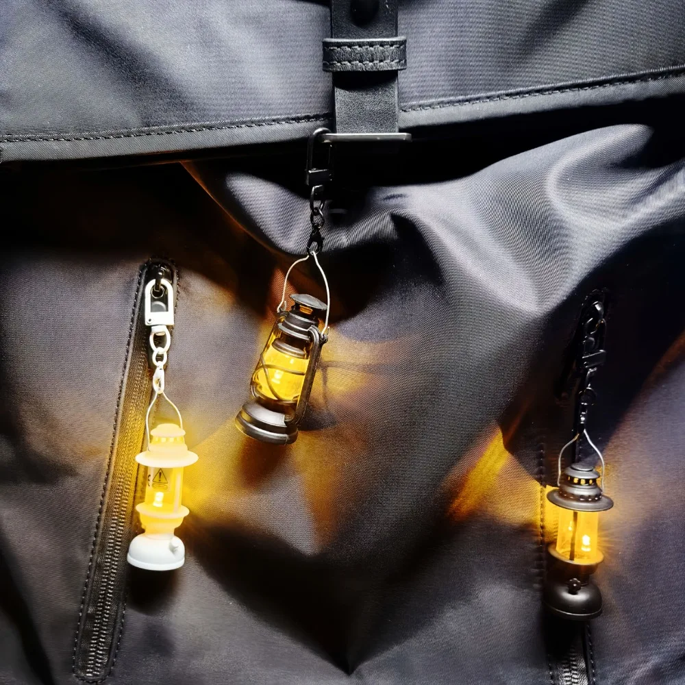 Mini Elektronische Kerzenlampe Schlüsselanhänger Vintage Simulationslampe LED Tragbare Beleuchtung Schlüsselanhänger Zubehör – Detail 6