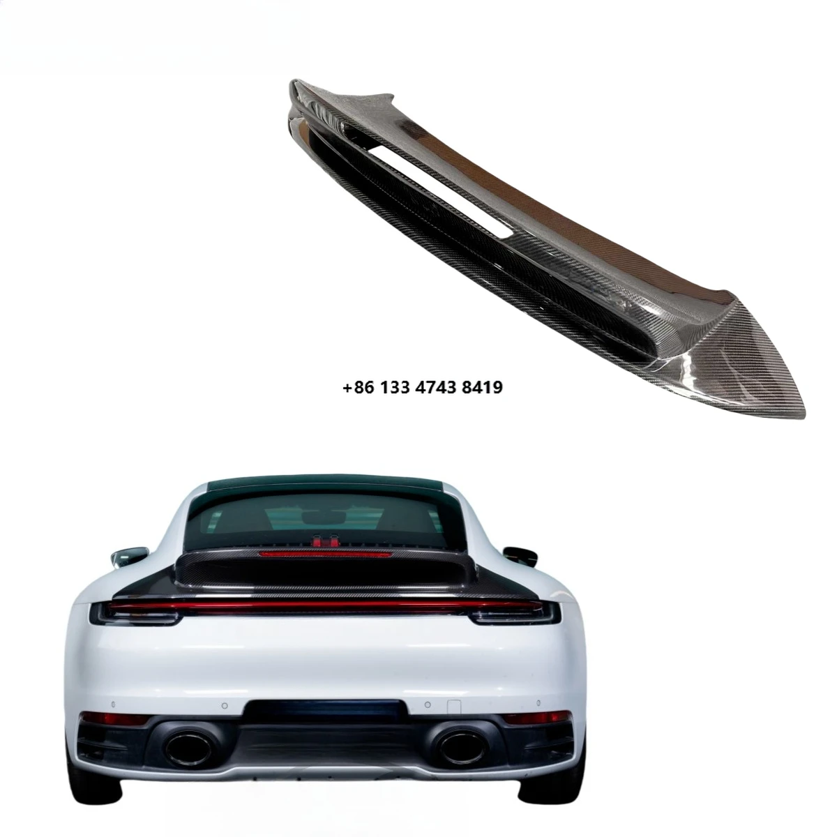 

Высококачественный сухой карбоновый спойлер для 911 SC, совместимый с моделями 992, в стиле ретро-дактейл.