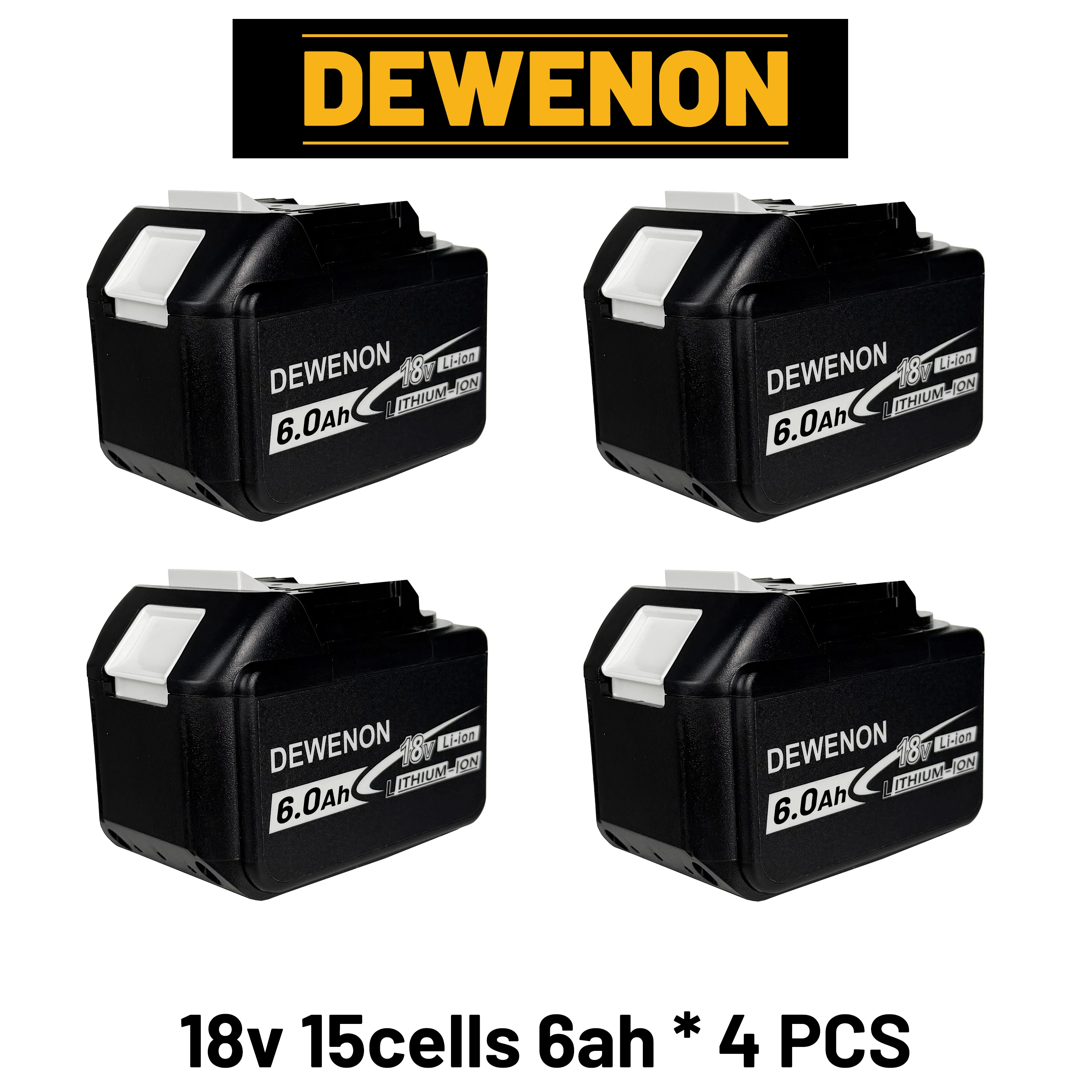 

For Makita18V 15cells 6Ah Lithium Battery Replacement for BL1860B BL1840 BL1830B BL1850B BL1850 BL1860 BL1815 100% Authentic