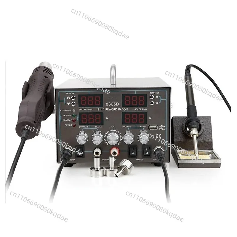 3‑In‑1 4‑Digit Display Hot‑Air Soldering Iron Rework Station For Repair