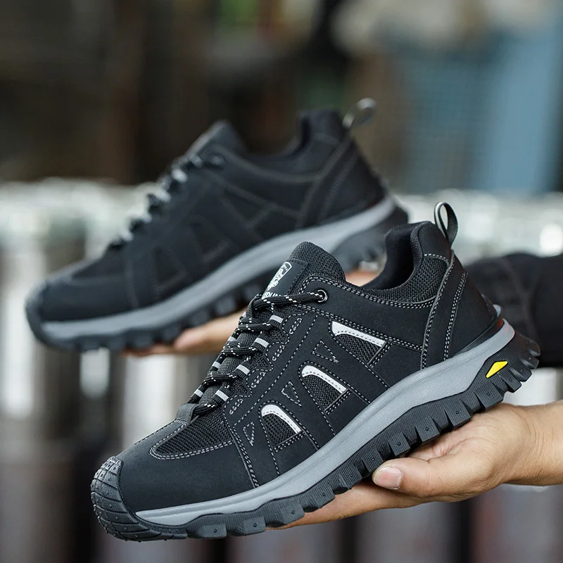 Male Footwear Security Sneakers Steel Toe Cap Shoes For Men Work Boots Puncture-Proof Work Safety Shoes Protective Working Shoes