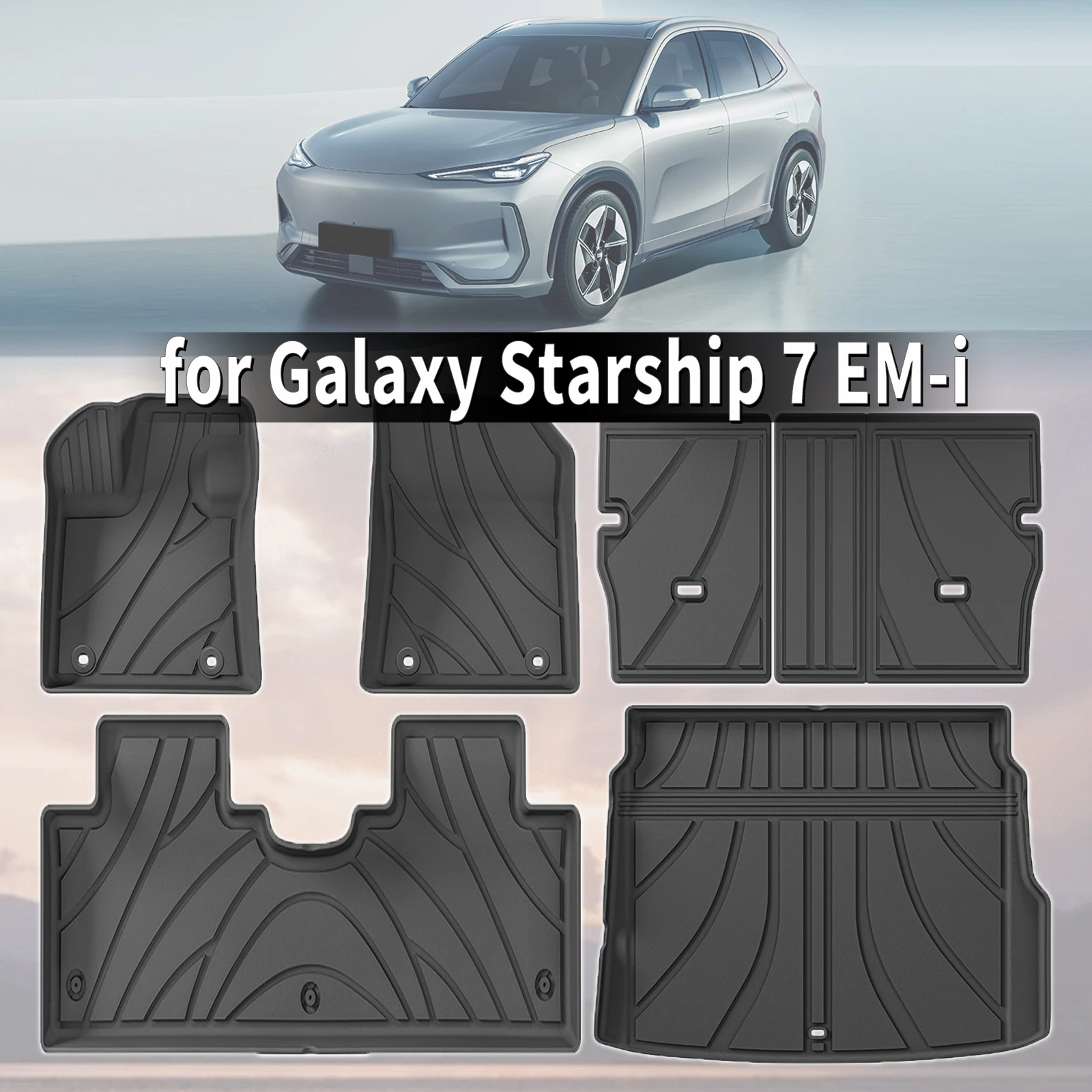 

for Geely Galaxy Starship 7 EM-i 2025 2026 3D Maxpider Style TPE Floor Mats Full Coverage Heavy Duty All Weather Accessories