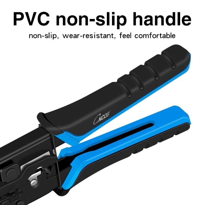CNCOB Cable Crimper, herramienta de engarzado de conector Ethernet RJ45, alicates de red de conector de Cable 8P, herramientas de Cable de teléfono 6P/4P