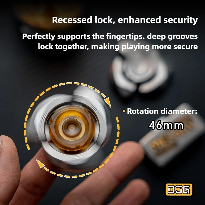 DJG EDC FC - 回転速度 ​ ​ タイプ三枚刃フィジェットスピナー ポータブルデスクトップストレス解消玩具