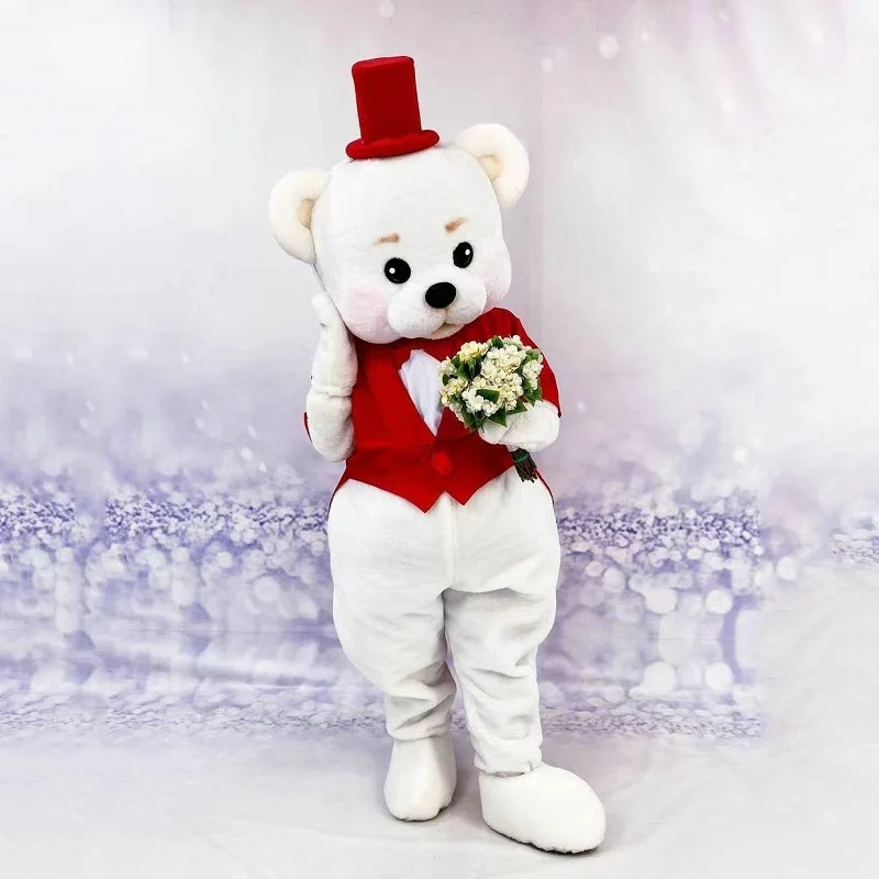 Mascote Cosplay Traje para Adulto, Bonito Vestuário de Boneca Urso, Anime Cartoon Coelhos Mouse Disfarce Roupas, Palco Halloween e Natal