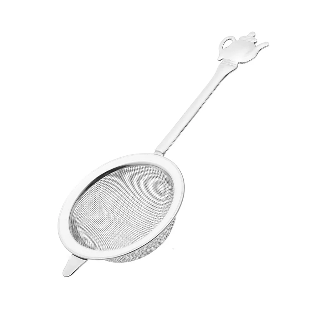 High Frequency Use Tea Filter Filter Fine Mesh Strainer Silver Mesh Tea Strainer Smooth Overall Shape Dense Mesh