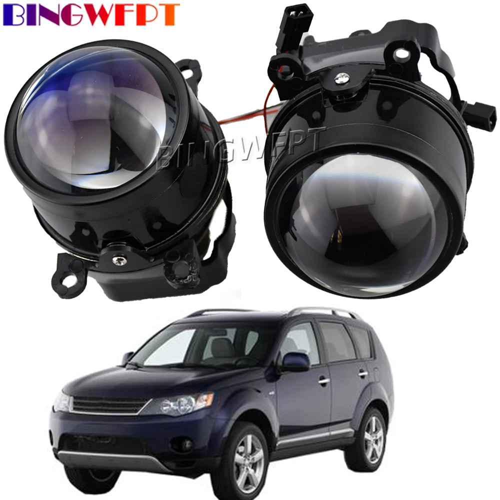 2 Pieces  For Mitsubishi Outlander 2 II CW_W 2006-2012  LED Fog Driving Lamp  Sandero Clio Headlight DRL Cccessories