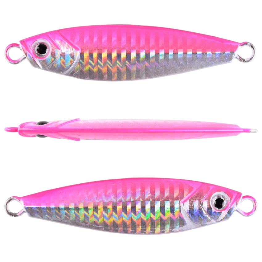 Leurre de pêche en métal dur, corps laser, appâts coulants, matériel de pêche à la carpe, Spinner Jig, 7g, 10g, 15g, 20g, 30g, 40g, eau salée