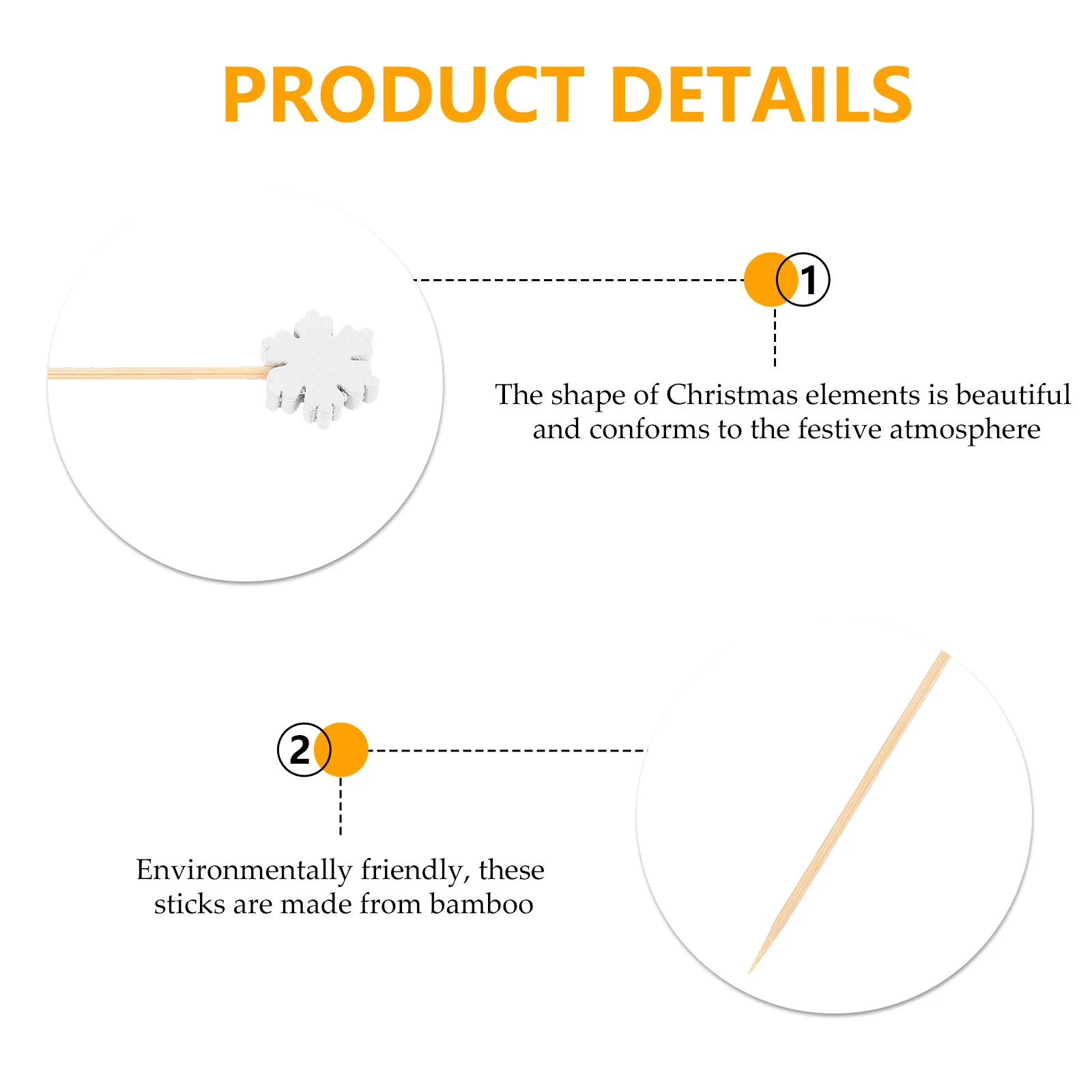 

100 шт. снежинки, рождественские выборки для фруктов, бамбуковые одноразовые выборки для еды для вечеринок, выбор фруктов, украшение, посуда для вечеринки