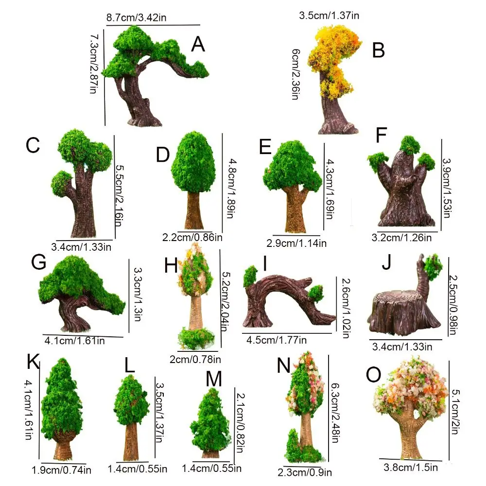 Mini pianta di albero artificiale Micro-ornamenti di paesaggio fiori di ciliegio resina smaltata Rockery decorazione realistica per la casa