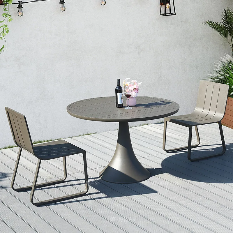 

Customizable outdoor garden aluminum alloy table and chair combination