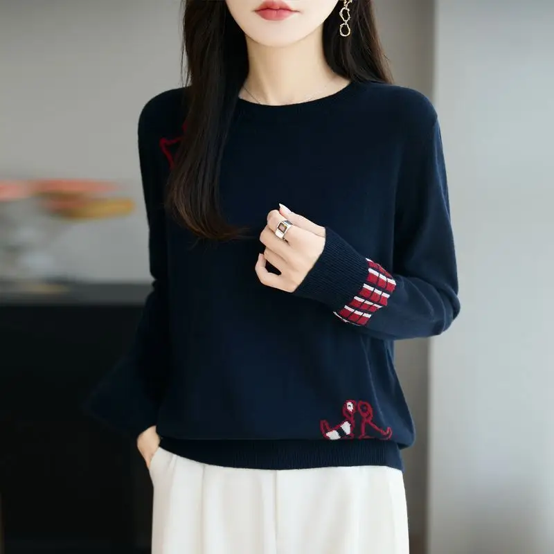 

Кардиган Puppy жаккардовый осенне-зимний новый свитер с круглым вырезом