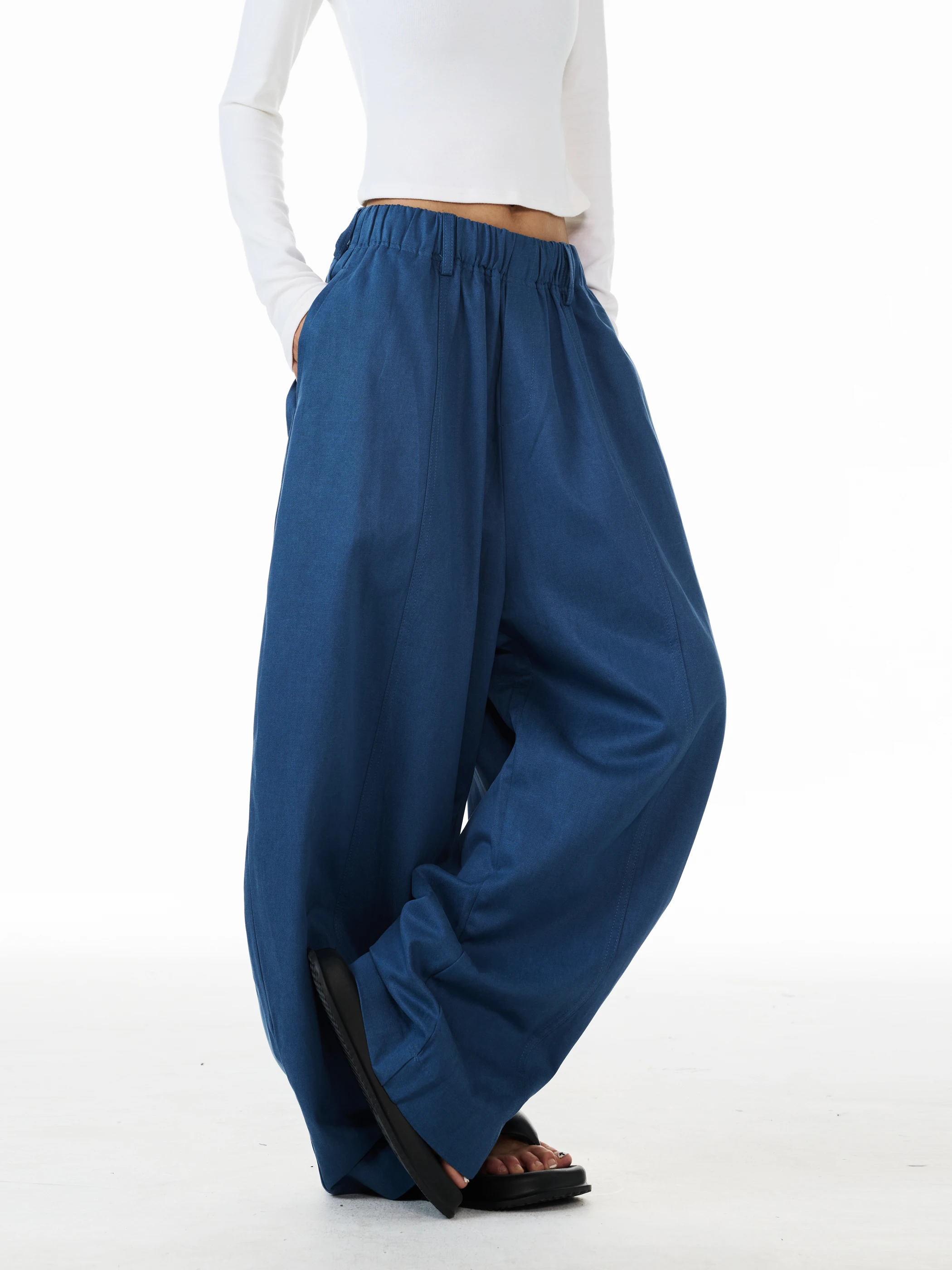 Yeboon Summer Lenzing Sports Casual Pants American Style Fitness Loose Wide Leg Sweatpants Unisex Balloon Pants