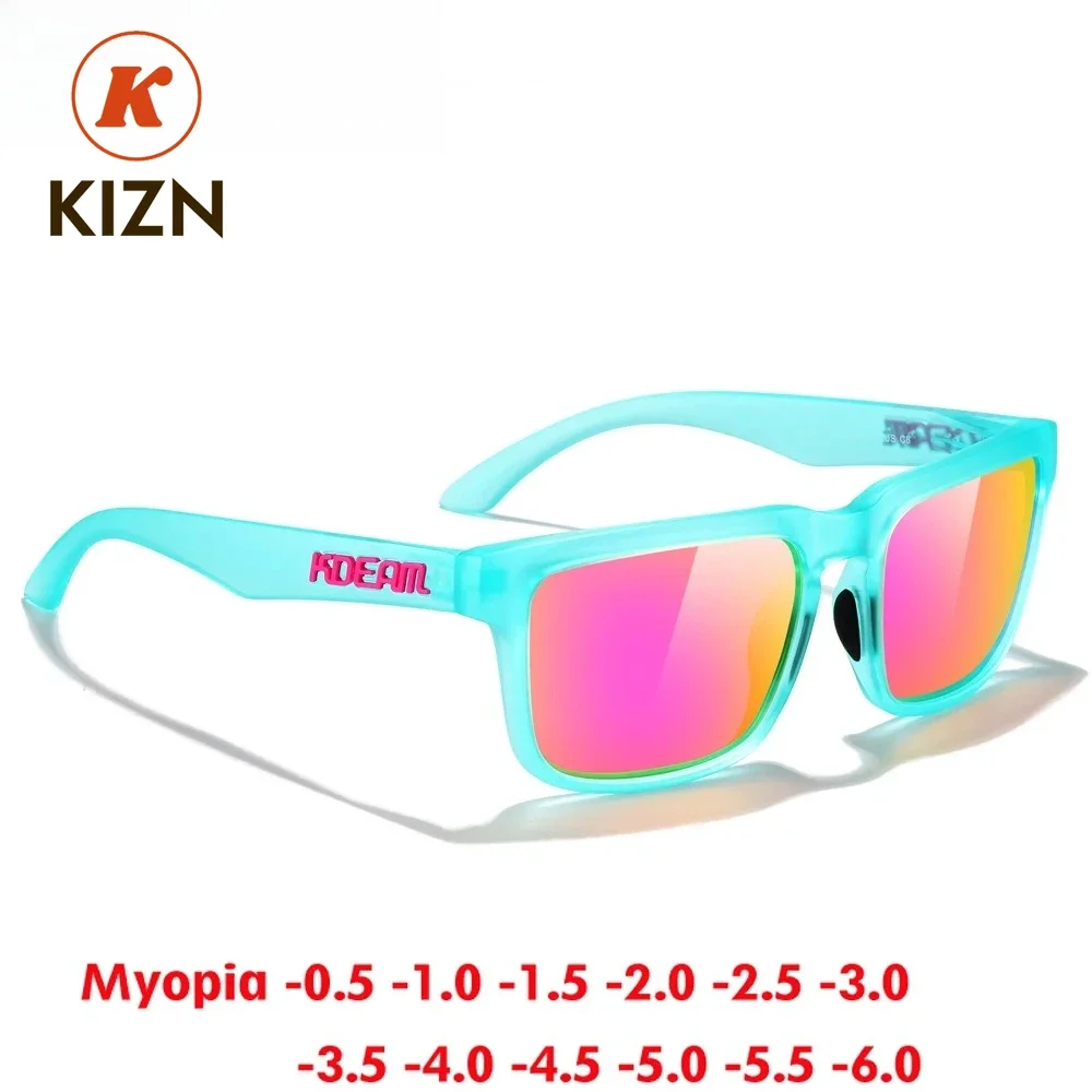 

Солнцезащитные очки KIZN для мужчин и женщин, поляризованные, для коррекции зрения, модные, для вождения, брендовые, с большой оправой, для активного отдыха, от -0.50 до -6.0
