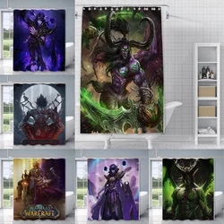 Shower Curtain Waterproof Polyester Fabric Paint Colorful Bath Curtains World of Warcraft Home Bathroom Decor Curtain With Hook