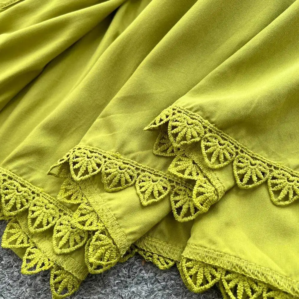 Abito sexy con bottoni cavi a fiori con gancio a maniche lunghe Chic Vintage Evening Party Club Abiti lunghi da spiaggia estivi chic da donna