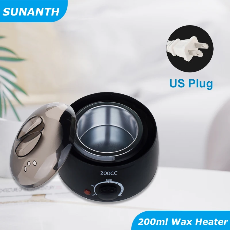 200ml Ontharing Tool Smart Warmer Wax Heater Handen Voeten Epilator Ontharingscrème Huidverzorging Paraffine Machine Kit + Wax bonen