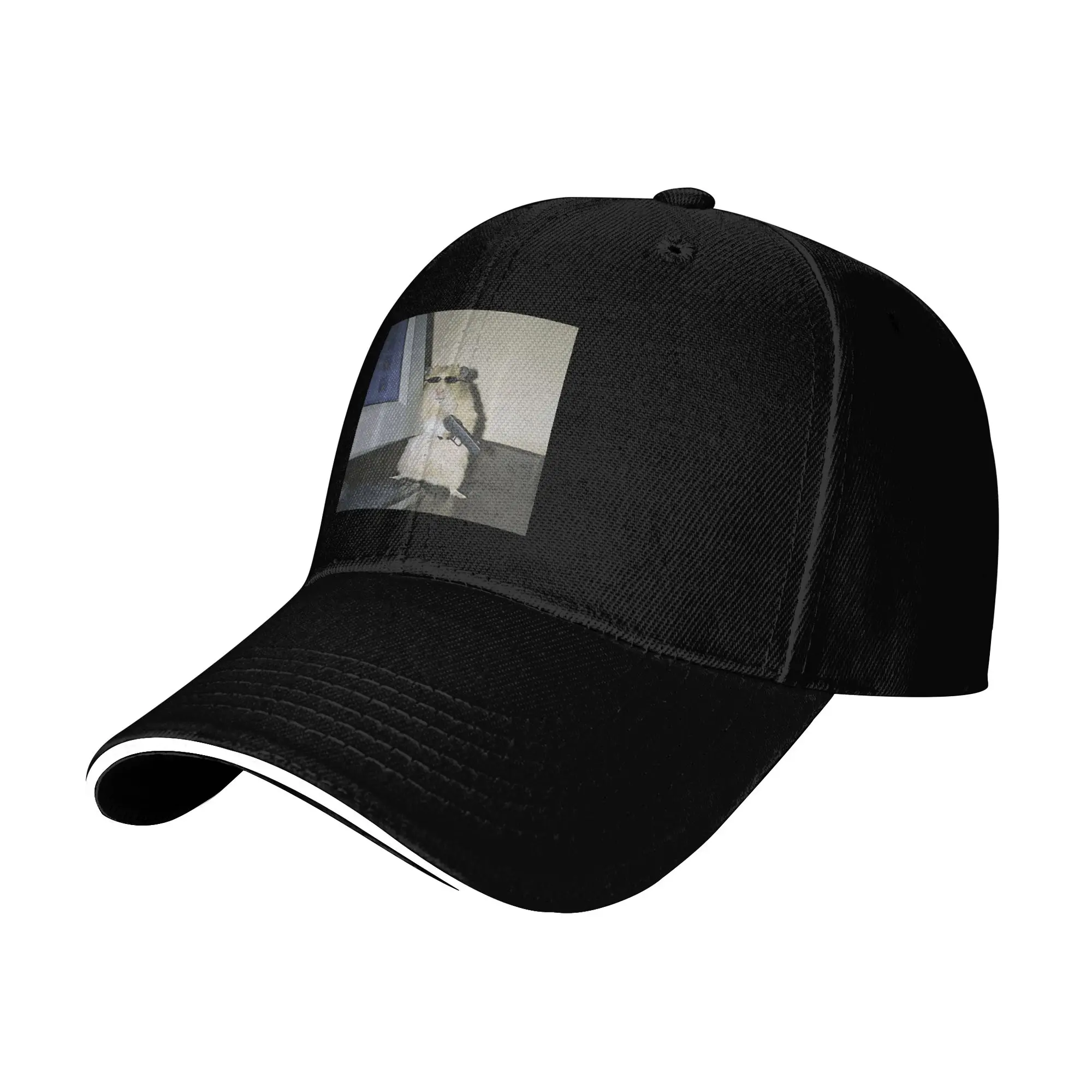 Cyber Hamster Funny Animal Meme Sandwich Baseball Caps Classic Summer Cringe Snapback Hat Unisex Running Golf Adult Hats