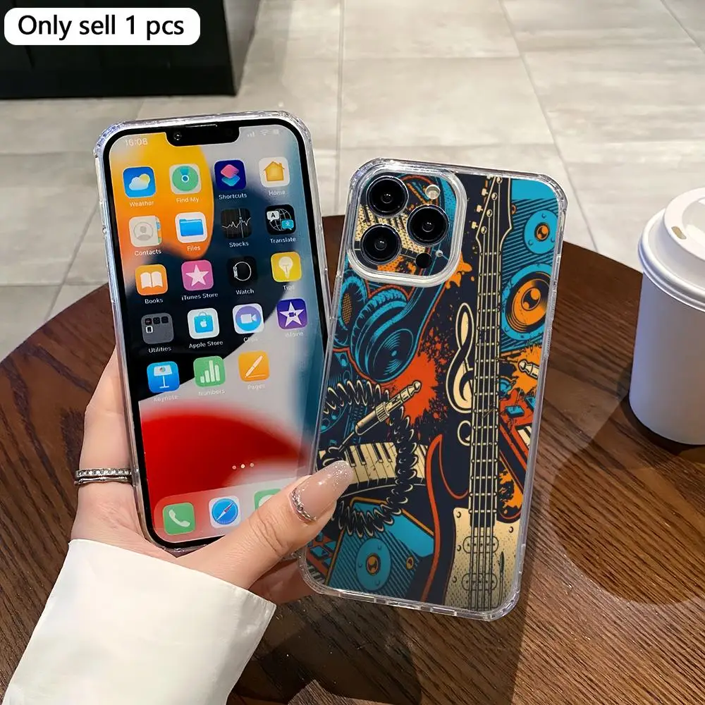 

Punk-Street-Rock Phone Case, Magnetic Transparent Shockproof Phone Case, Compatible with iPhone 17/16/15/14/13/12/11