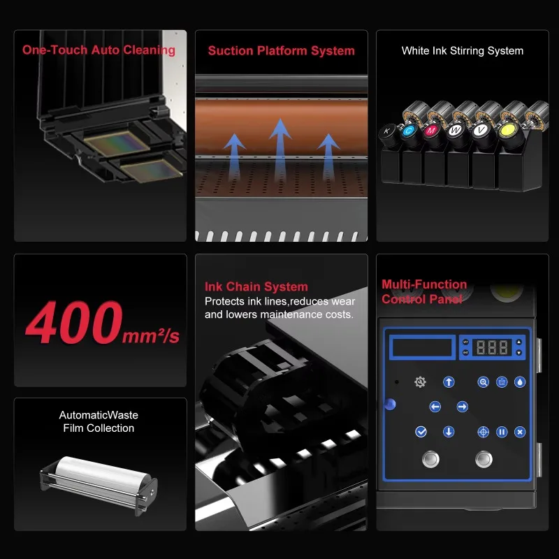 Rainbow A3 UV DTF Printer UV  Label Printing Machine UV Direct-To-Film Roll-to-roll Printer