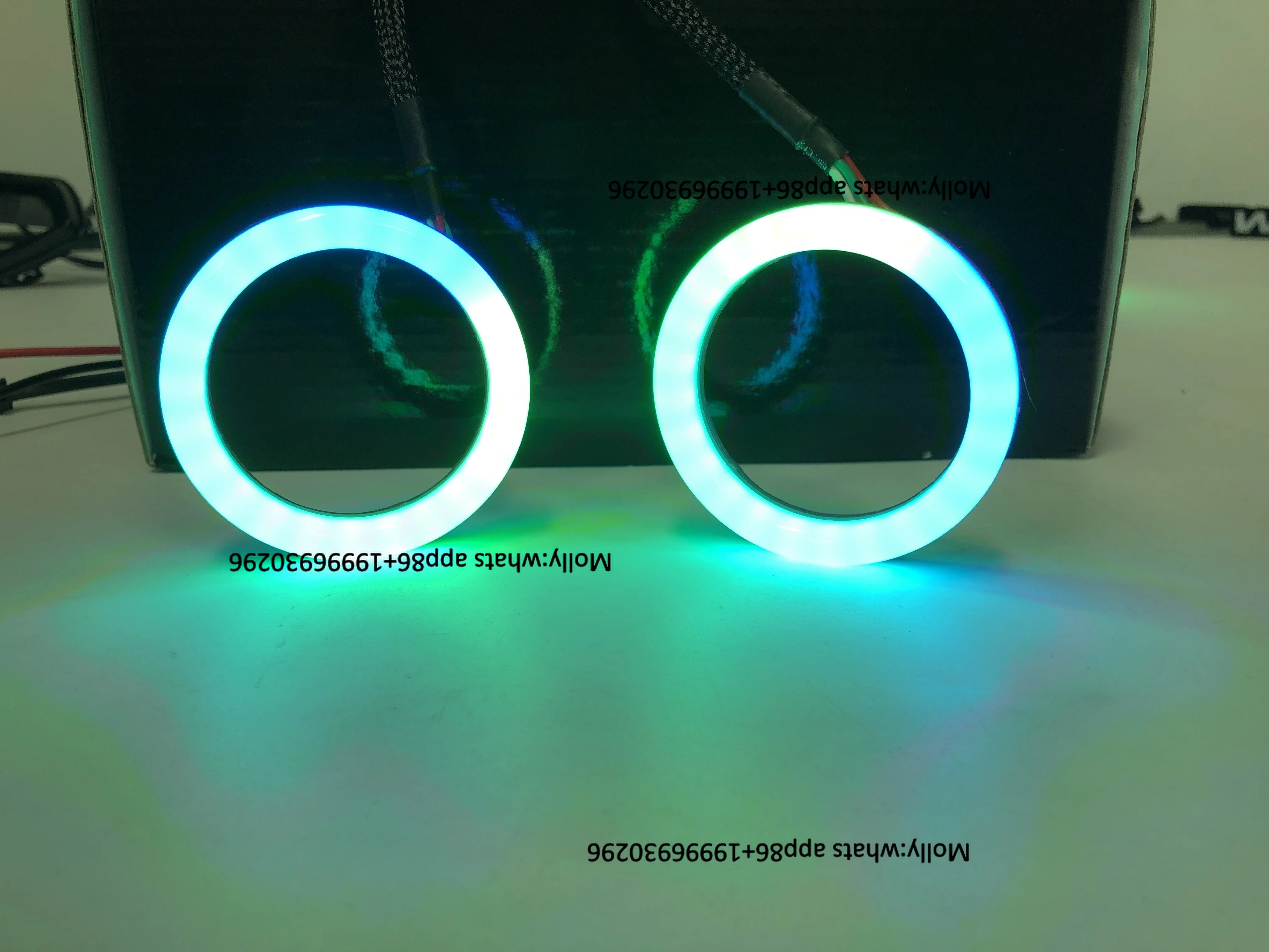 Cotton Cover Halo Rings Dream Color SK6812 Addressable LED Angel Eyes APP Control